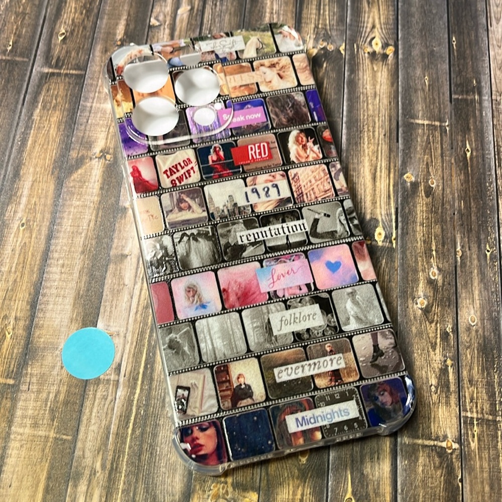 5for$10 Taylor Swift Music Collage iPhone 15 Pro Max Clear Phone Case Collage